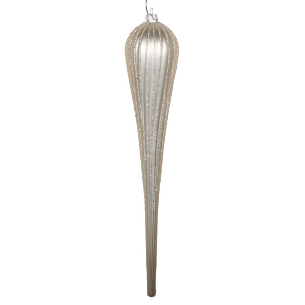 The Holiday Aisle® Vickerman Matte Glitter Drop Christmas Ornament